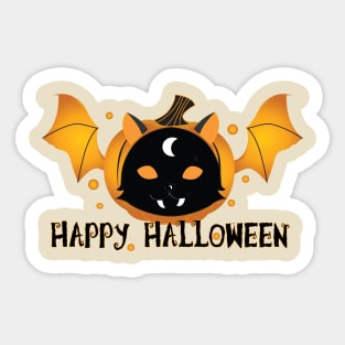 Cat Pumpkin Sticker